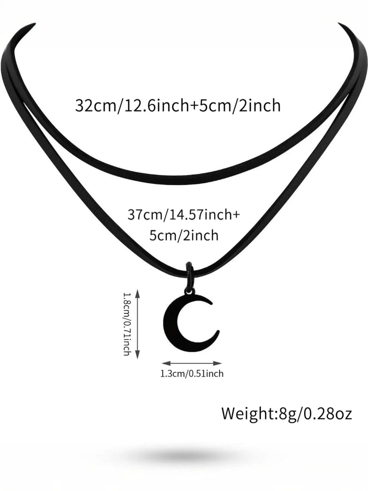 Gothic Boho Layered Black Crescent Moon Choker, Moon Necklace for Women, Gothic Emo Grunge Necklace, Goth Jewelry, Fashionable Accessory, Christmas Jewelry Gift for Women, Modern Versatile Accessories#Fashionweek#Fallfreshness#test