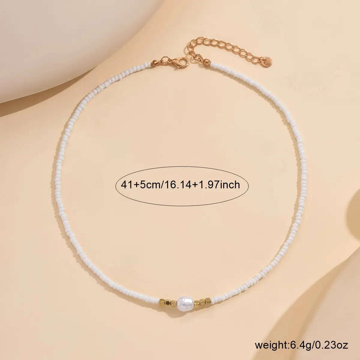 3Pcs Bohemian Adjustable Minimalist Necklace Set Handmade Rice Beads Ethnic Artificial Pearl Pendant Multi-layer Women Colorful Beads Stackable Necklace Set