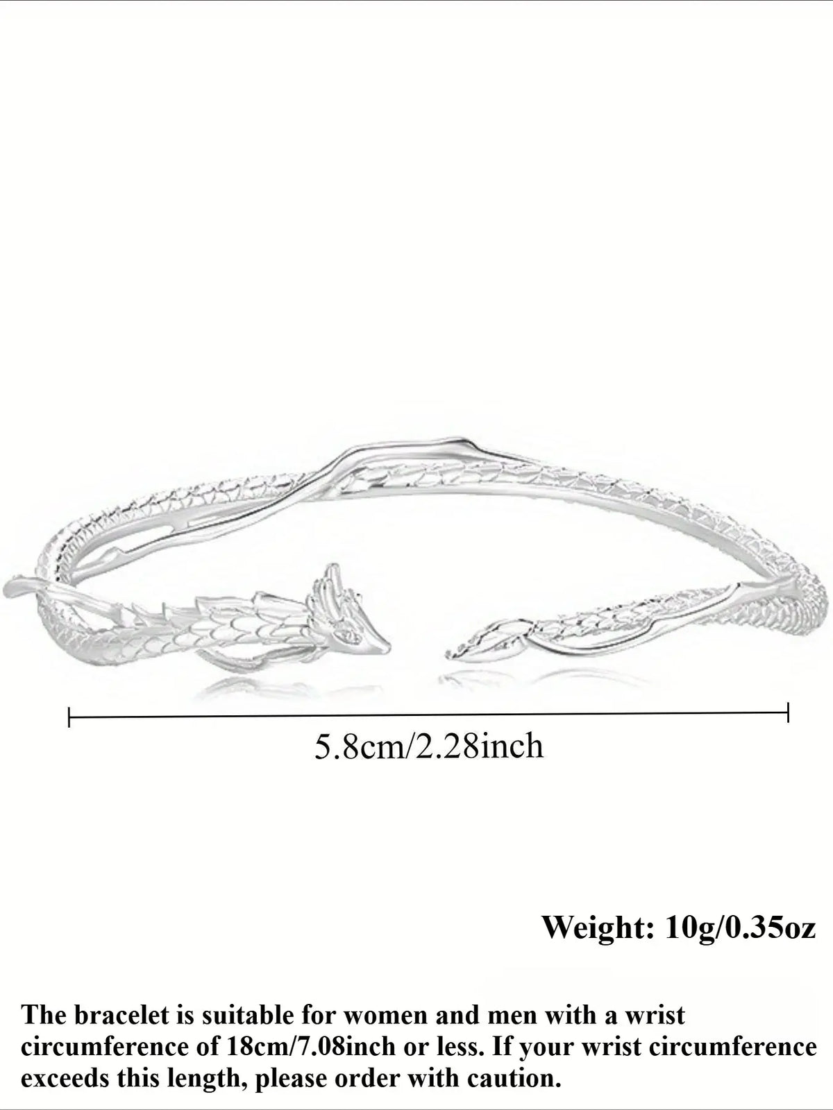 Vintage Dragon Design Adjustable Open Bracelet, Adjustable Minimalist Bangle, Creative and Unique Women's Daily Commute Accessory, Versatile Fashion Jewelry