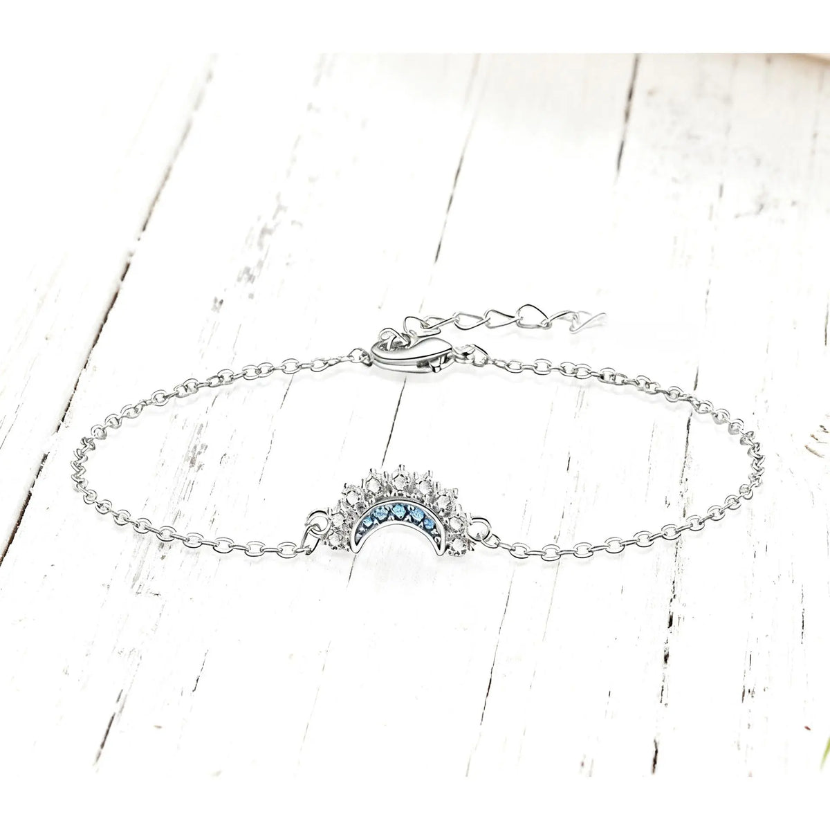 2pcs Sun Moon Bracelet Set Stackable Sparkling Gold Sun Ring & Blue Moon Bracelet for Couples Ideal Friendship Gift Versatile Stylish Accessory